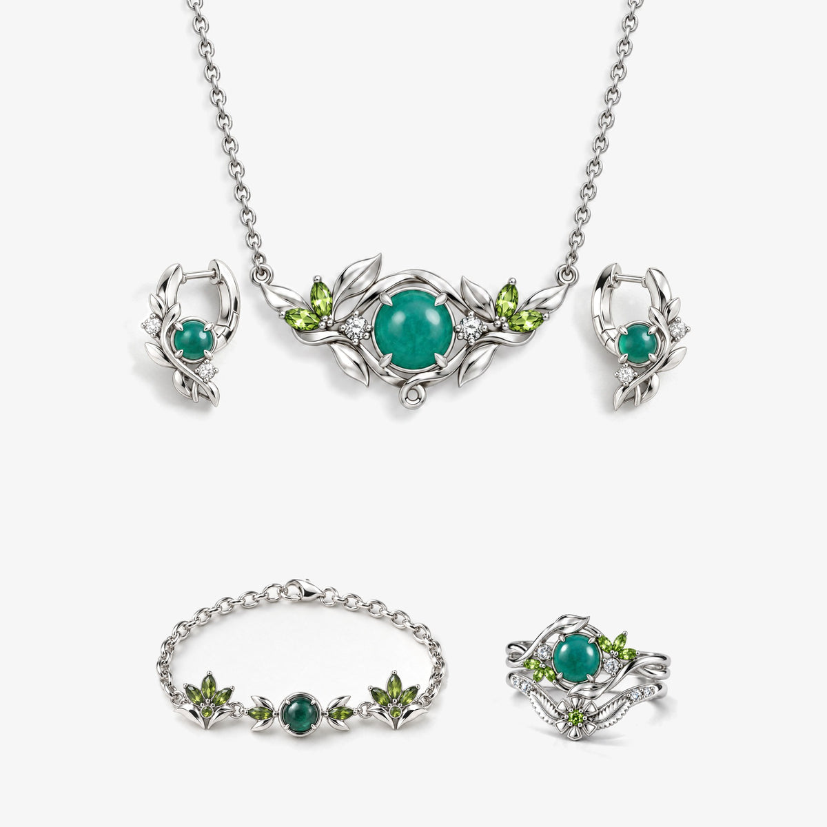 Seed Bloom Full Collection in silver, front view
