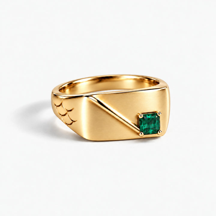 Serpent Fold Signet Ring