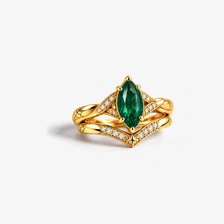 Serpent Marquise Ring