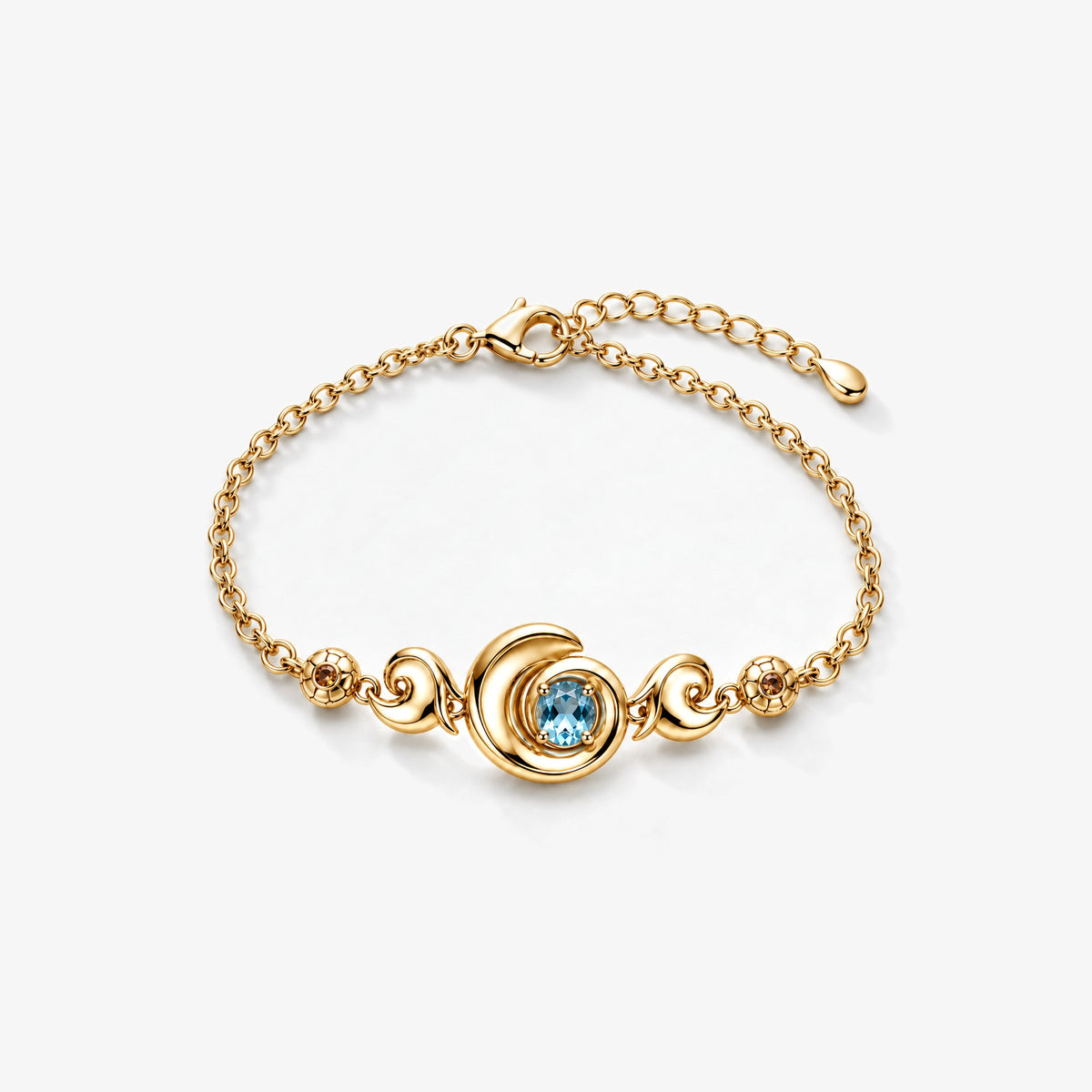 Bubble Shell Bracelet in gold, front view