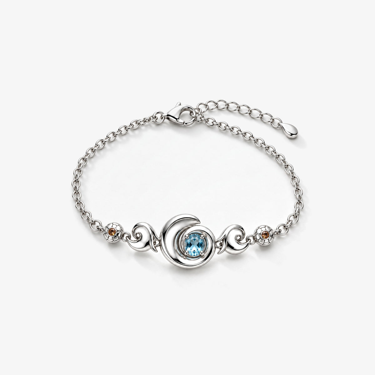 Bubble Shell Bracelet in silver, front view