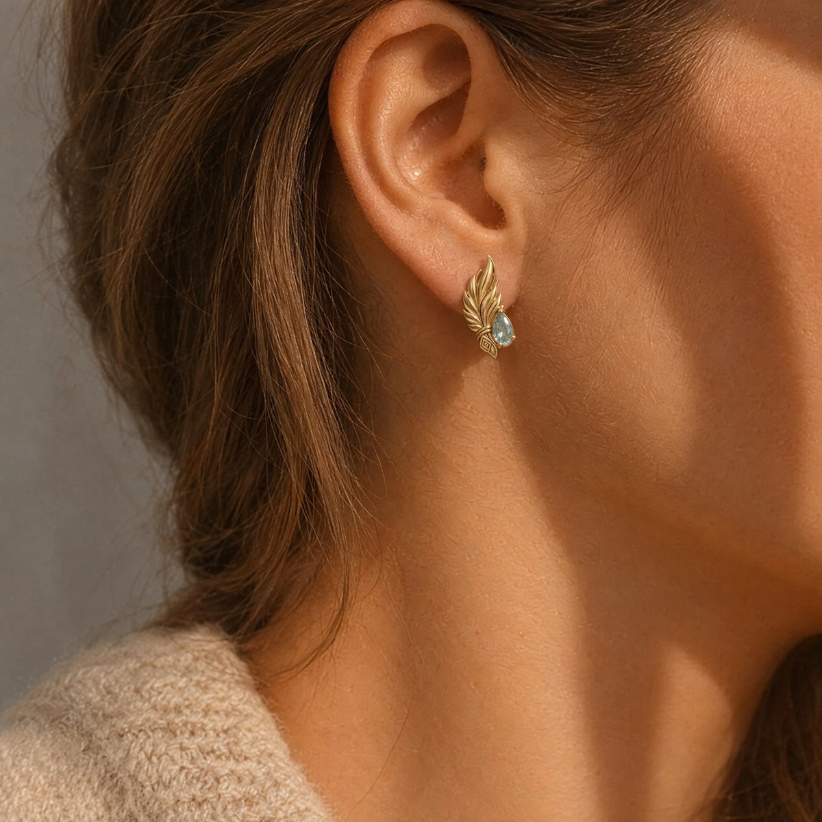 Shenhe Earrings worn, model photo