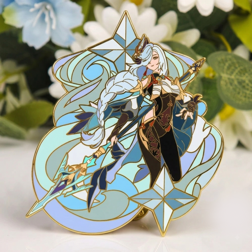 Shenhe Glow-in-Dark Enamel Pin