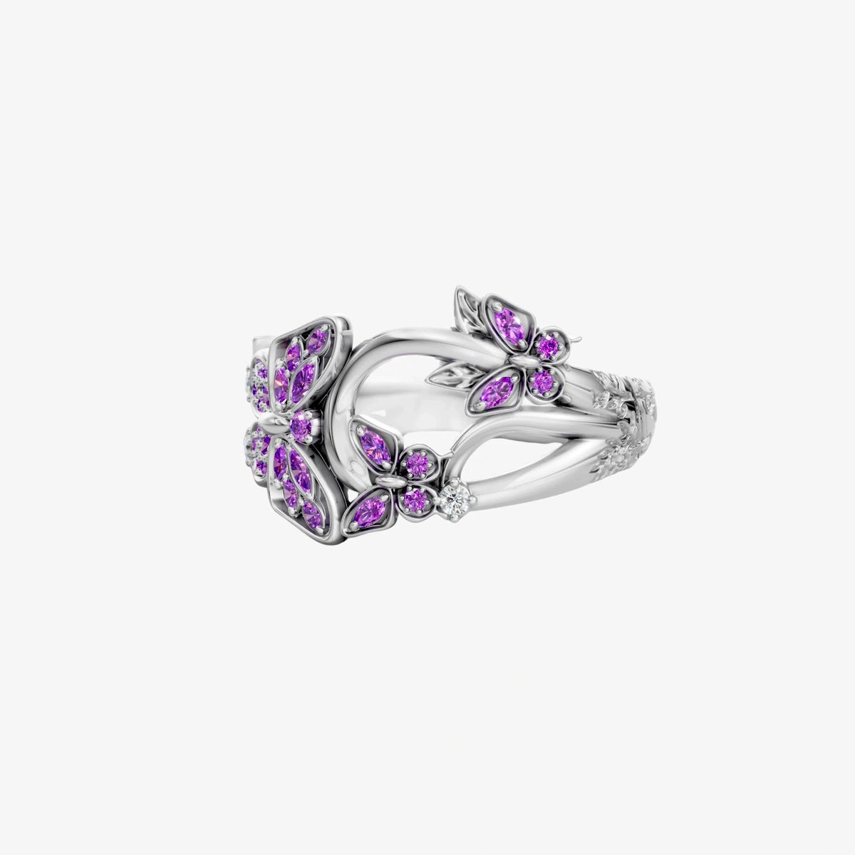 Butterfly Hashira ring in silver
