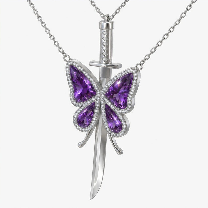 Butterfly Hashira x Water Hashira Necklace Set image 2
