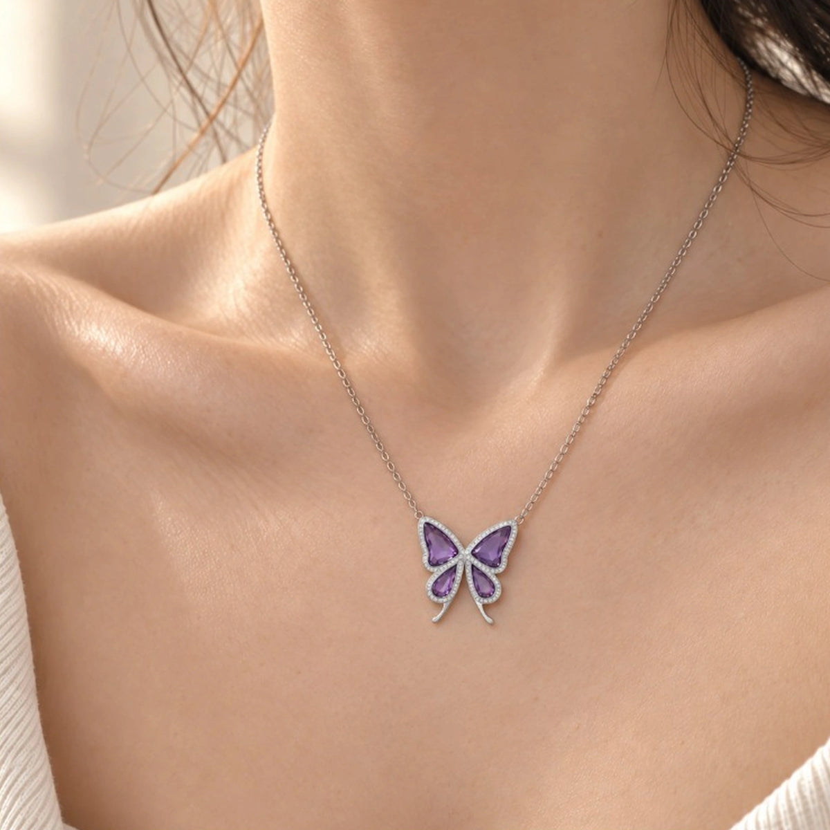 Butterfly Hashira x Water Hashira Necklace Set image 5 model