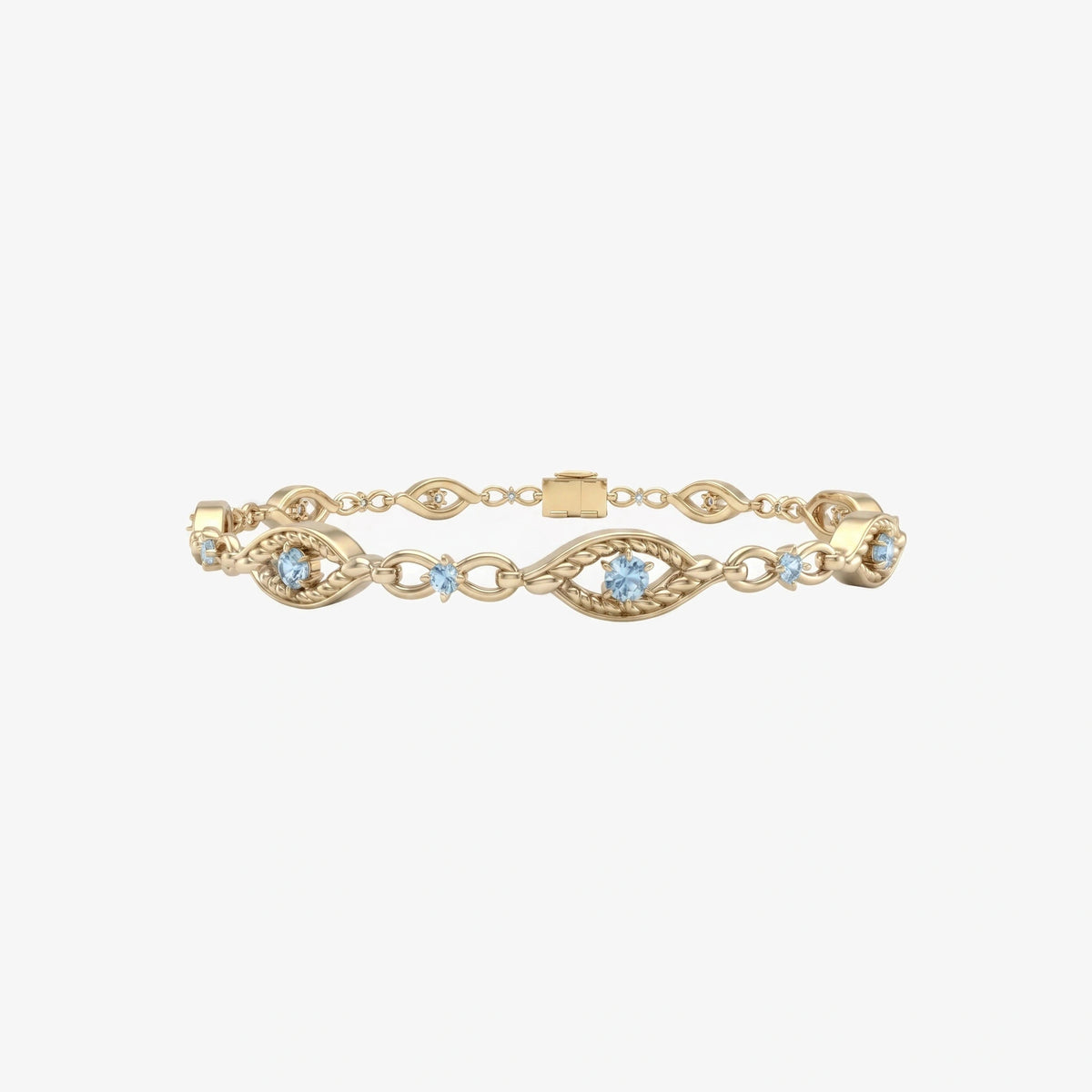 Six Eyes Bracelet - front gold