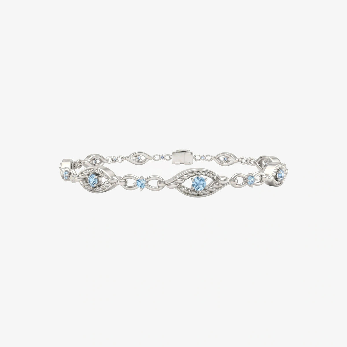 Six Eyes Bracelet - front silver
