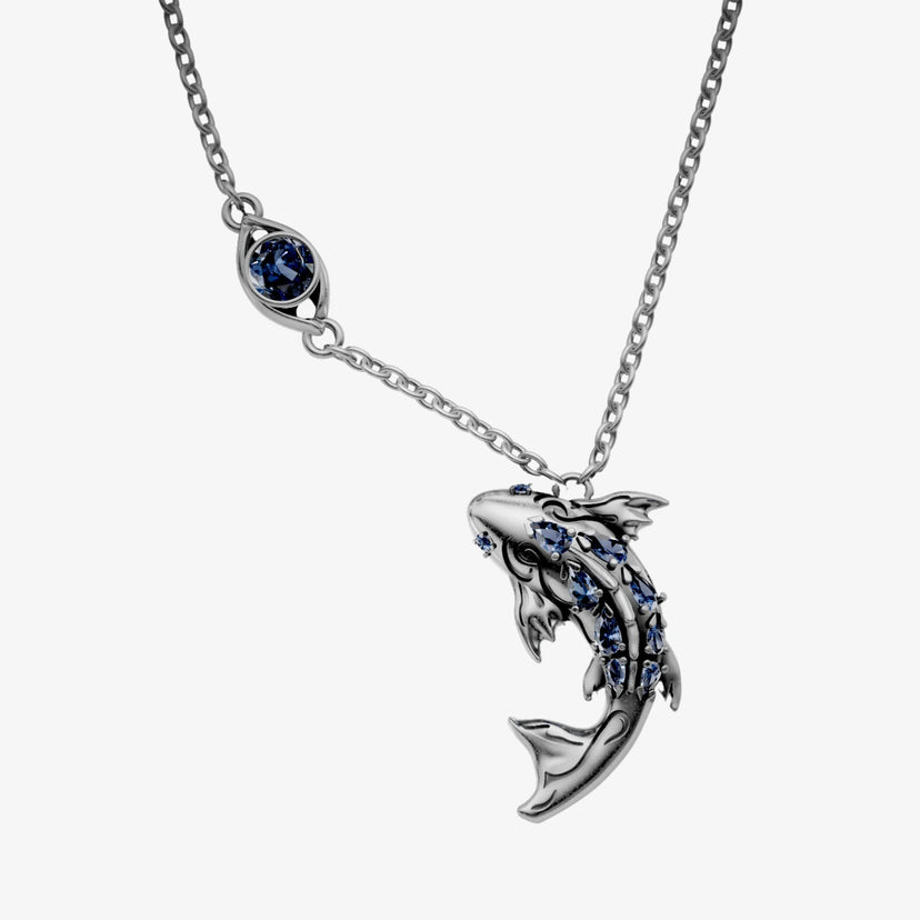 Six Eyes Koi Necklace - front