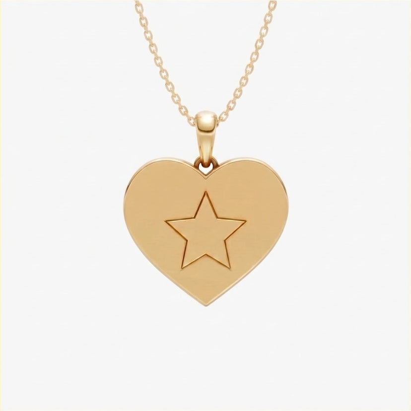 Starry Golden Heart Pendant Set - approved product image 2