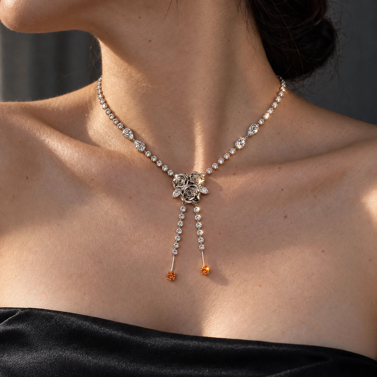 Straw Doll Necklace - model a