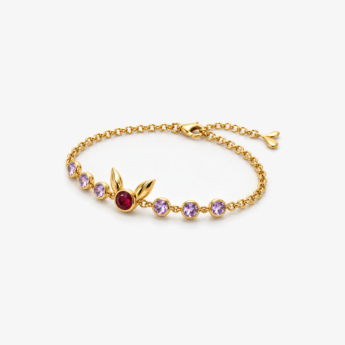 Sunrise Path Bracelet in gold, left side view