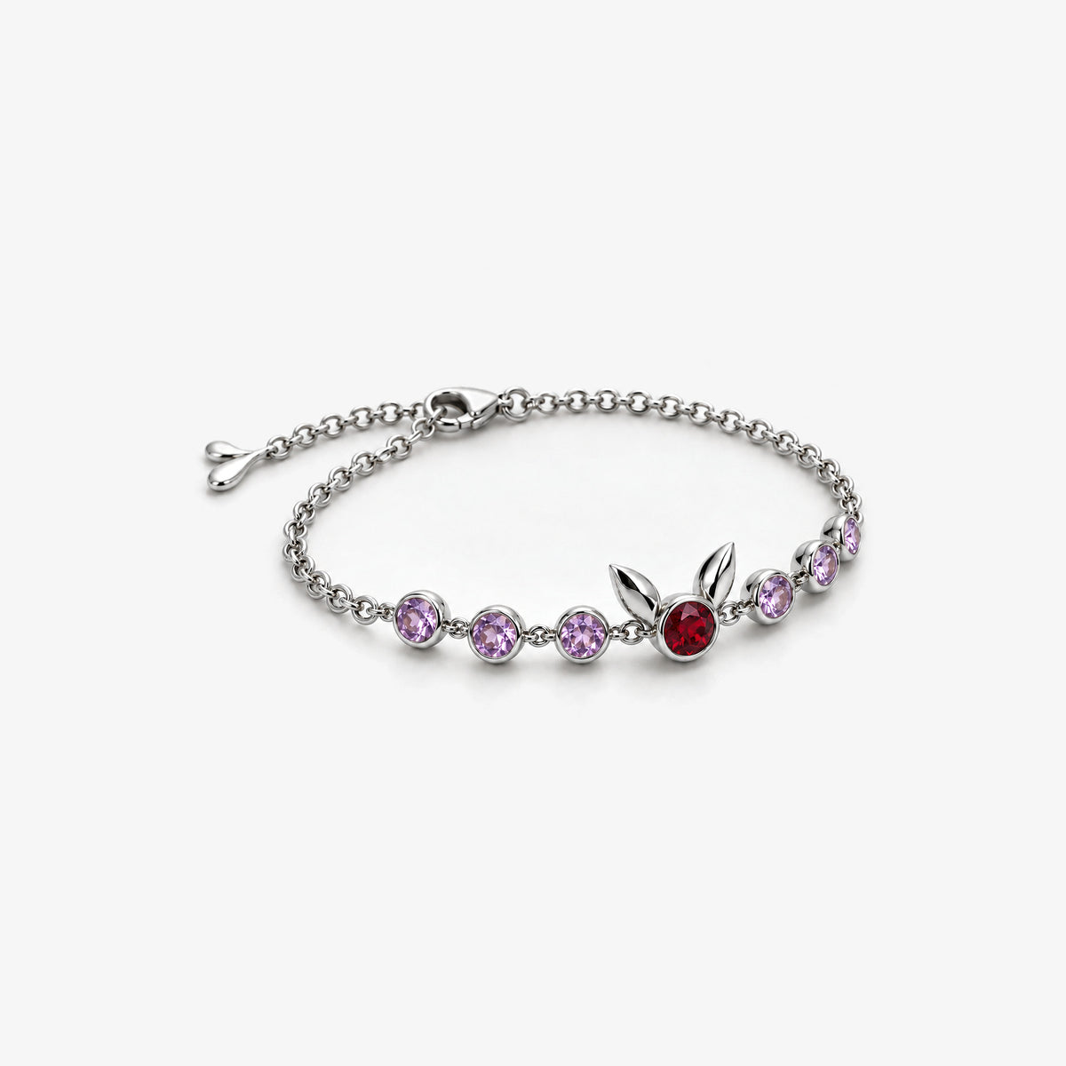 Sunrise Path Bracelet in silver, right side view