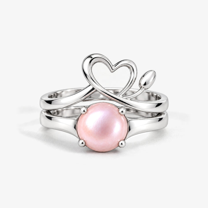 Tail Heart Ring Set