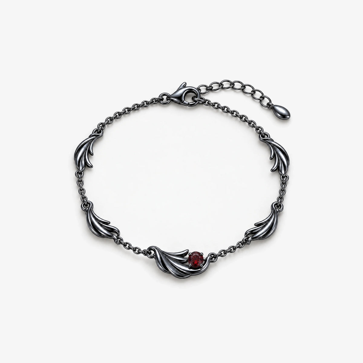 Seraph Wing Bracelet in Royal Black, front view