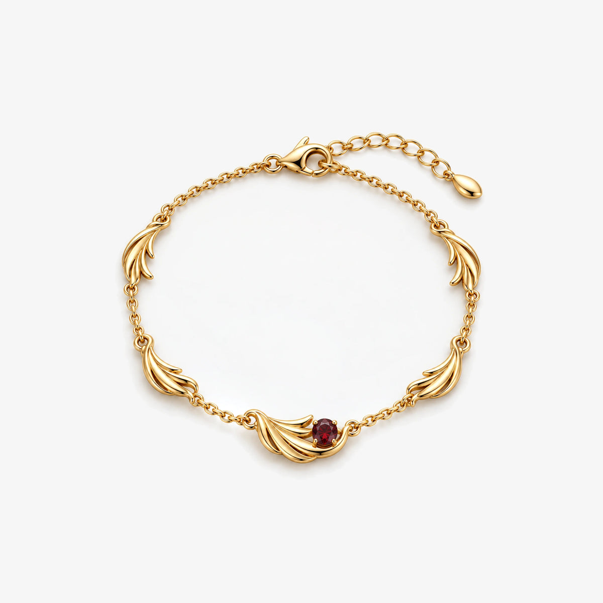 Seraph Wing Bracelet in Gold, front view
