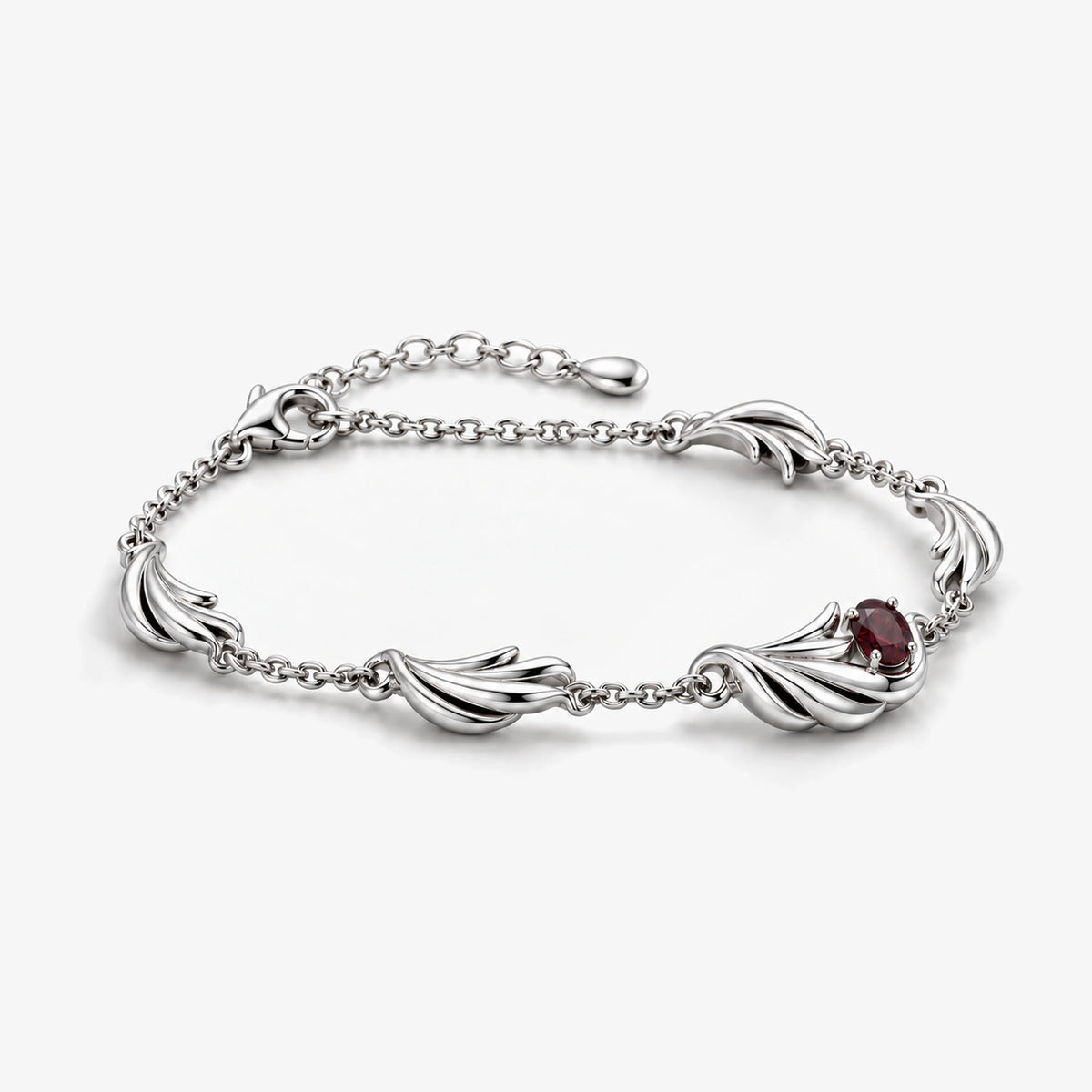 Seraph Wing Bracelet in Silver, right side view