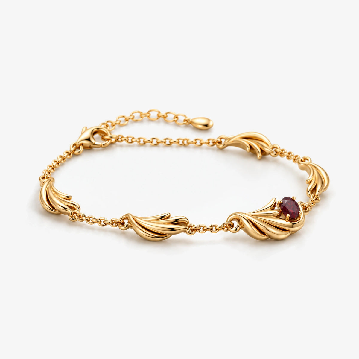 Seraph Wing Bracelet in Gold, right side view