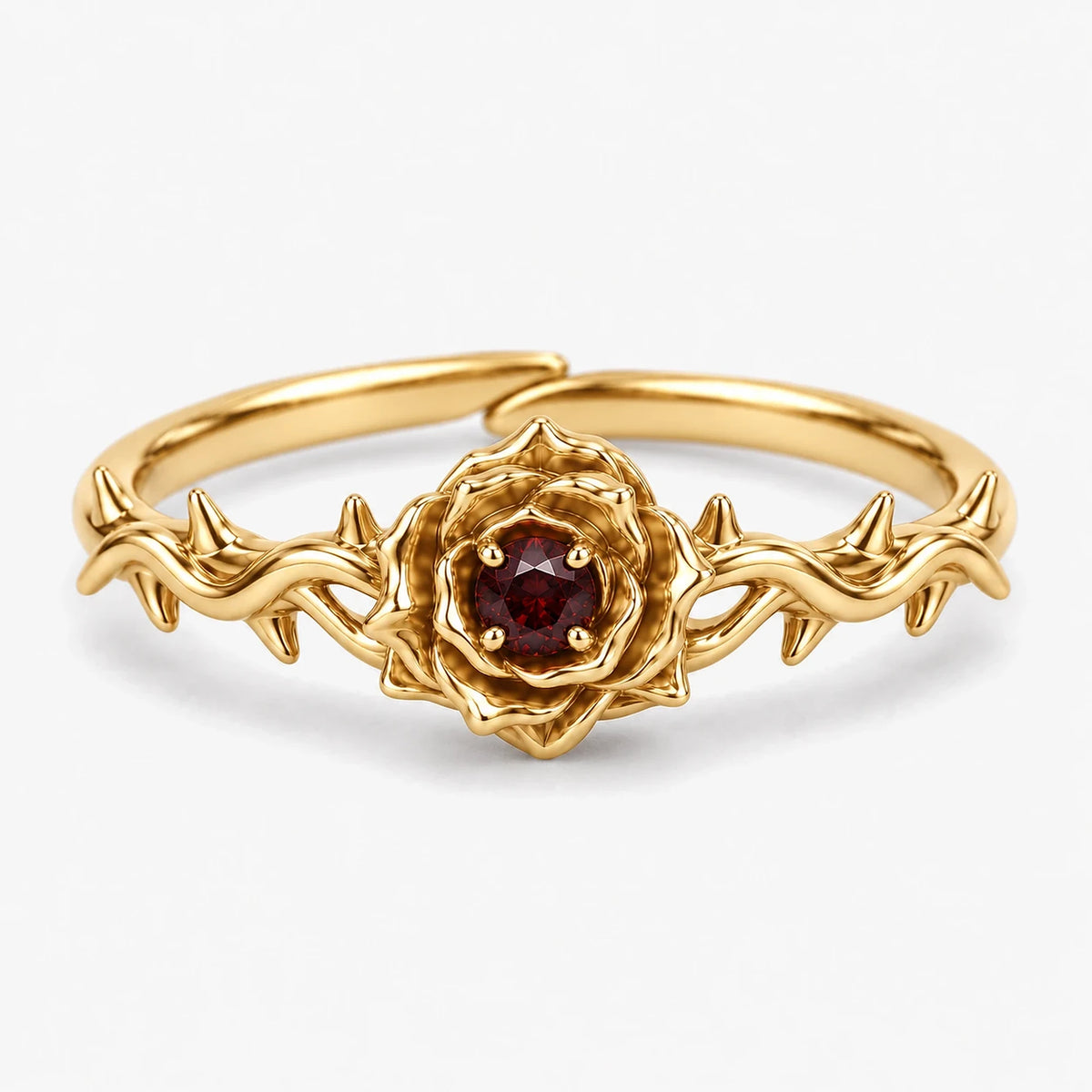 Thorn Princess Ring in gold, front view
