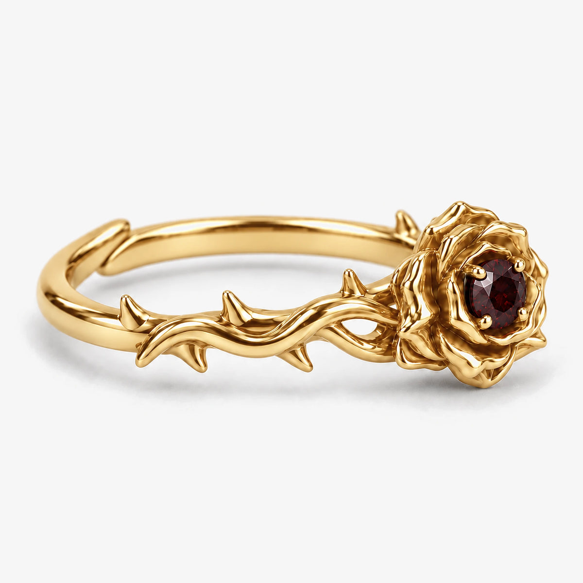 Thorn Princess Ring in gold, side view