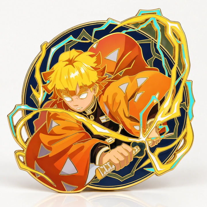 Thunder Breathing Glow in the Dark Enamel Pin