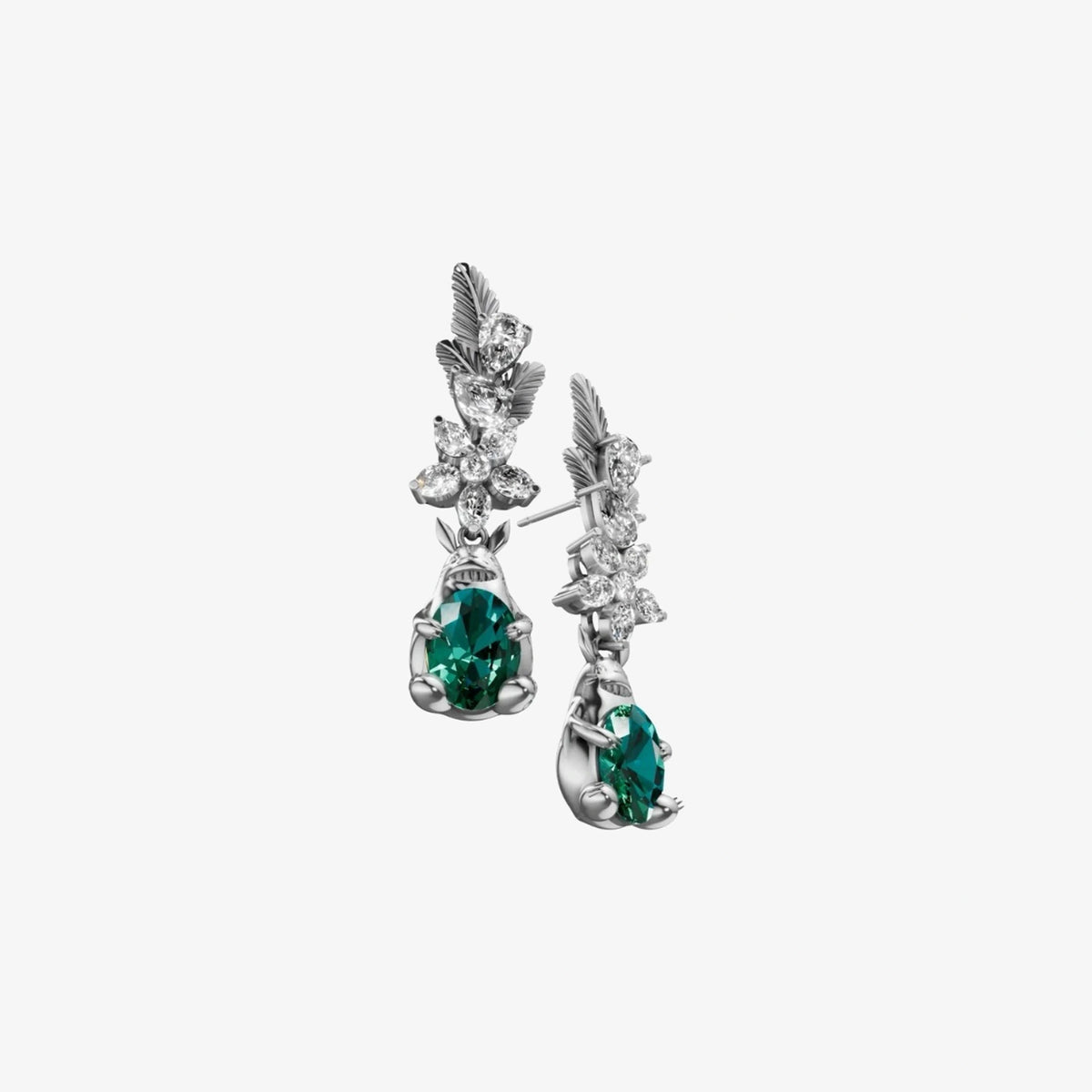 Forest Spirit Earrings silver front