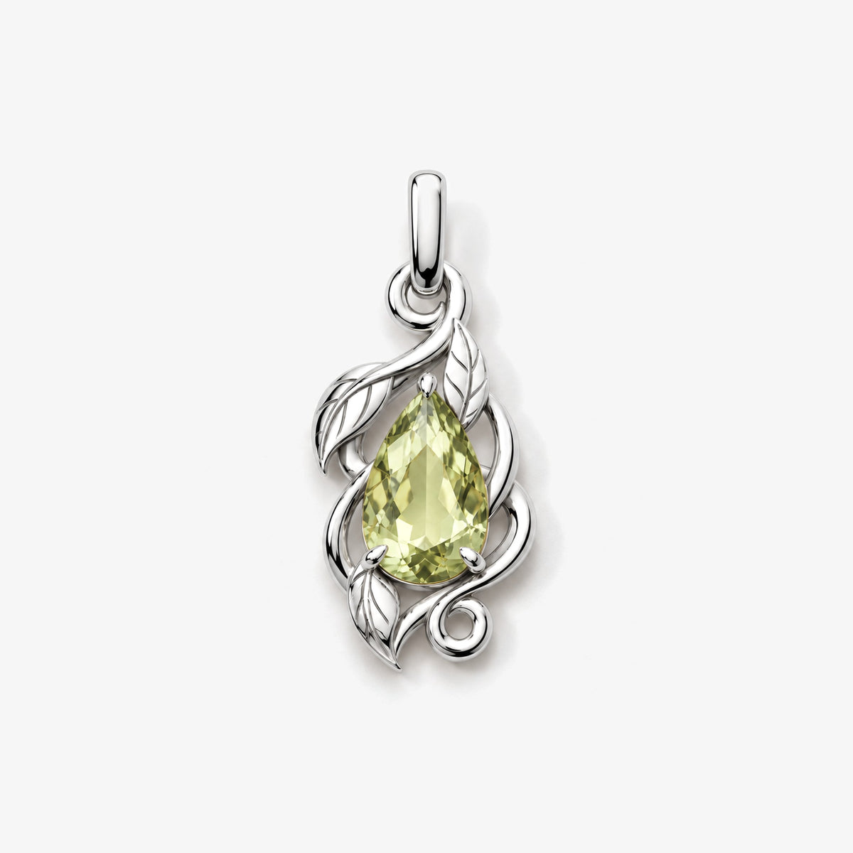 Earth Nation Vine Charm in silver, front view