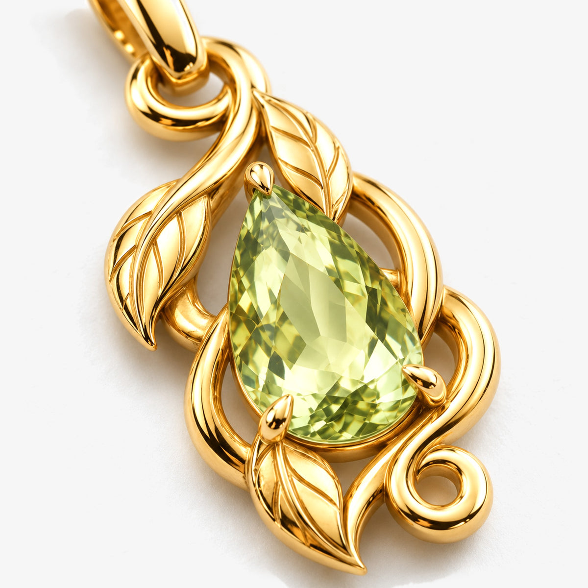 Earth Nation Vine Charm in gold, close-up