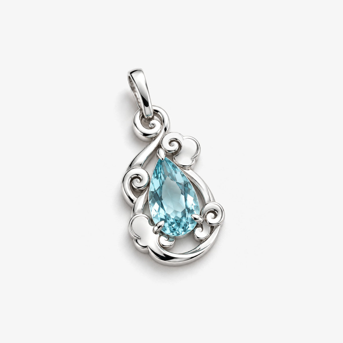 Air Nation Cloud Charm in silver, front view