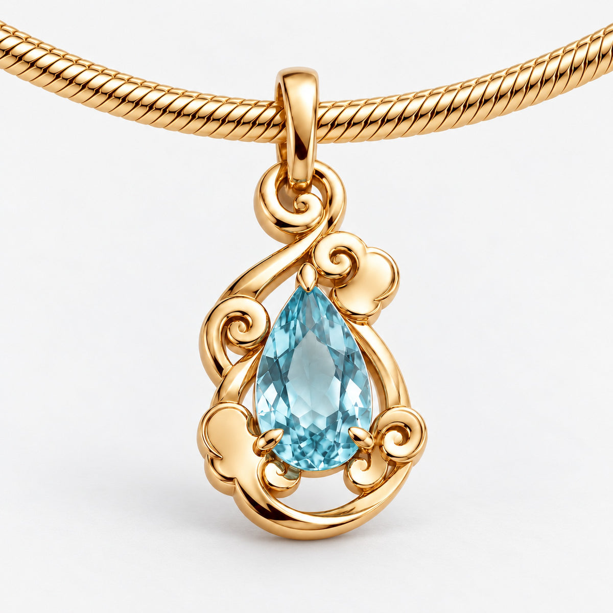 Air Nation Cloud Charm in gold, on a charm bracelet