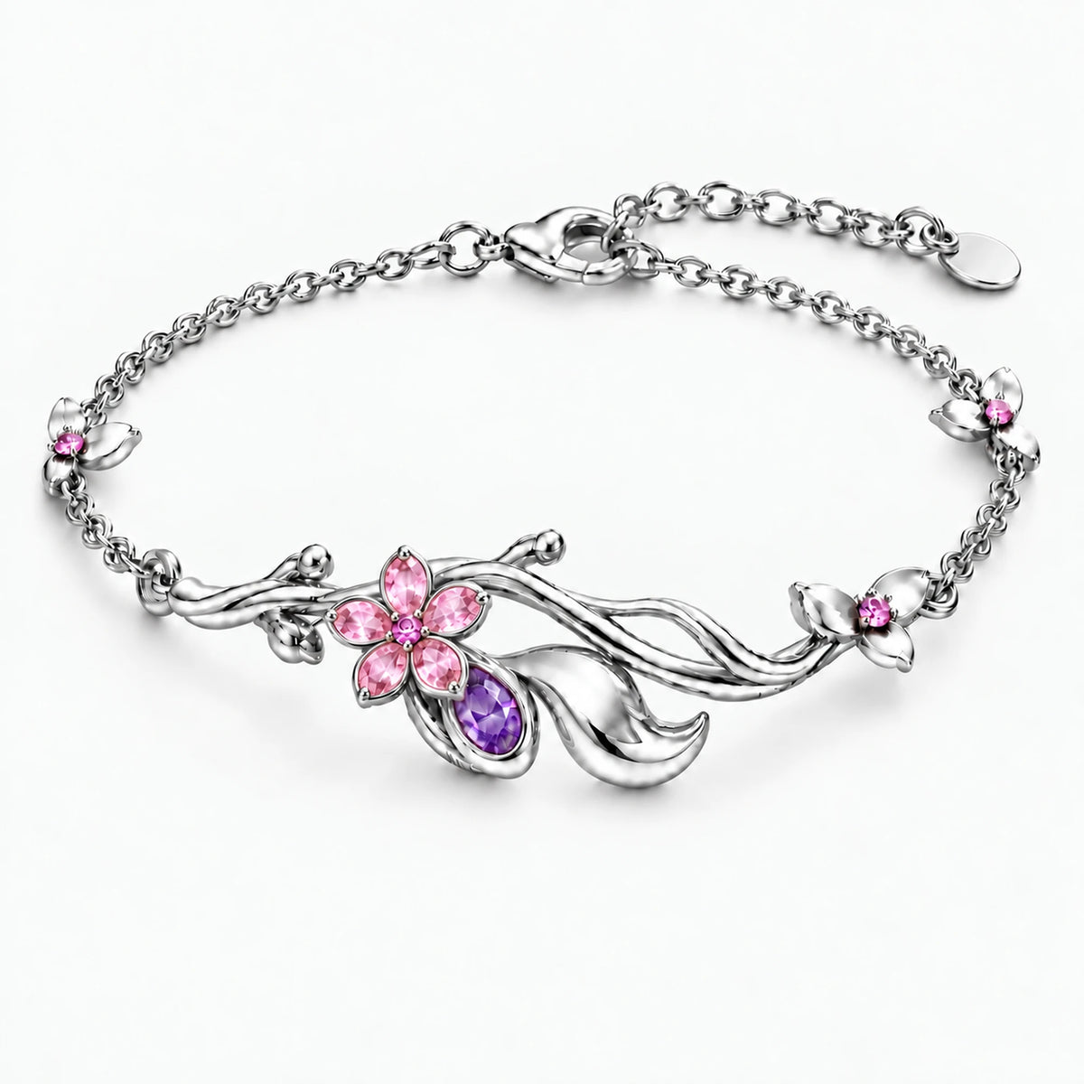 Yae Miko Bracelet in silver, three-quarter view