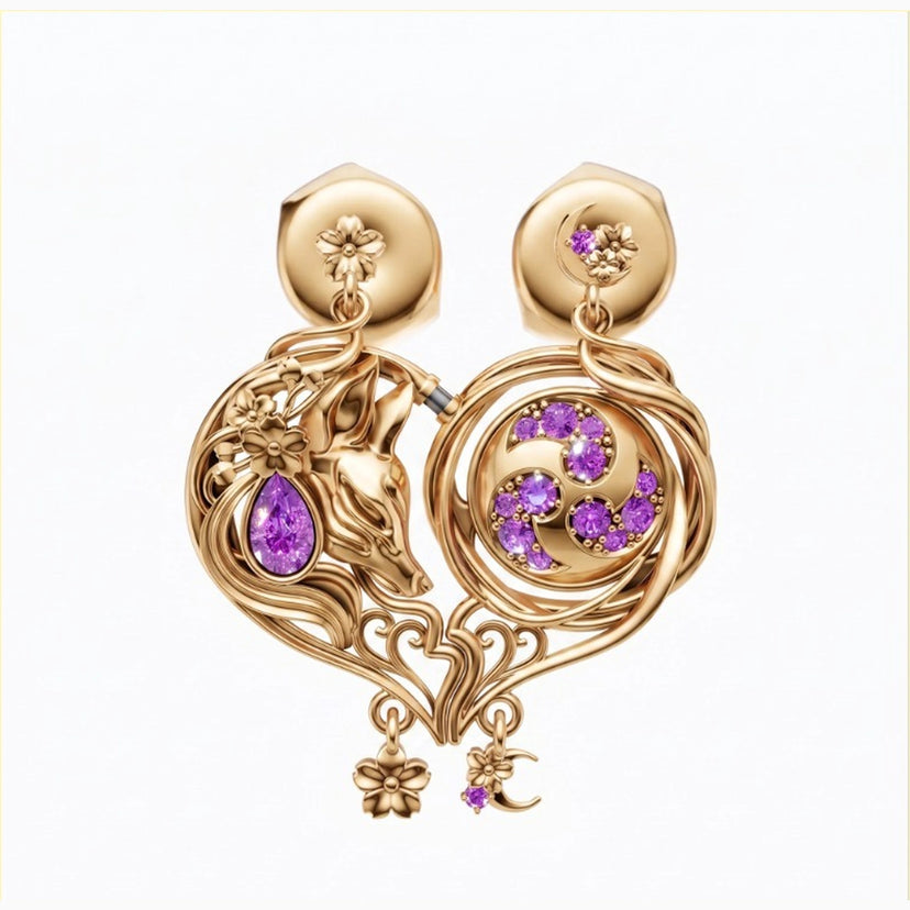 Yae Miko x Raiden Shogun Earrings - approved product image 1