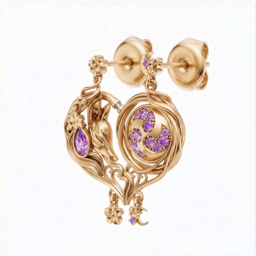 Yae Miko x Raiden Shogun Earrings - approved product image 2