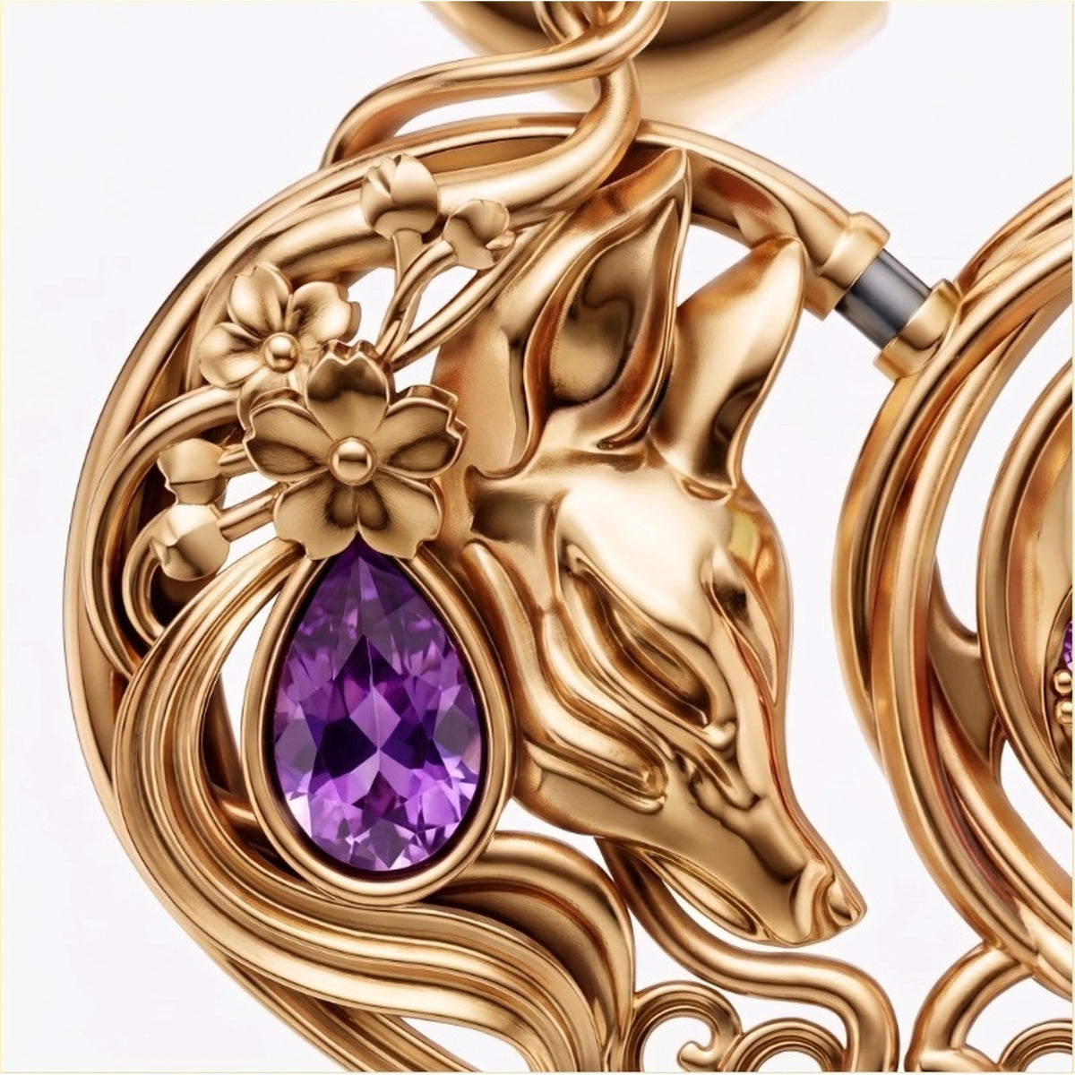 Yae Miko x Raiden Shogun Earrings - approved product image 4