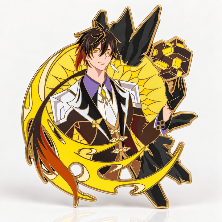 Zhongli Glow in the Dark Enamel Pin