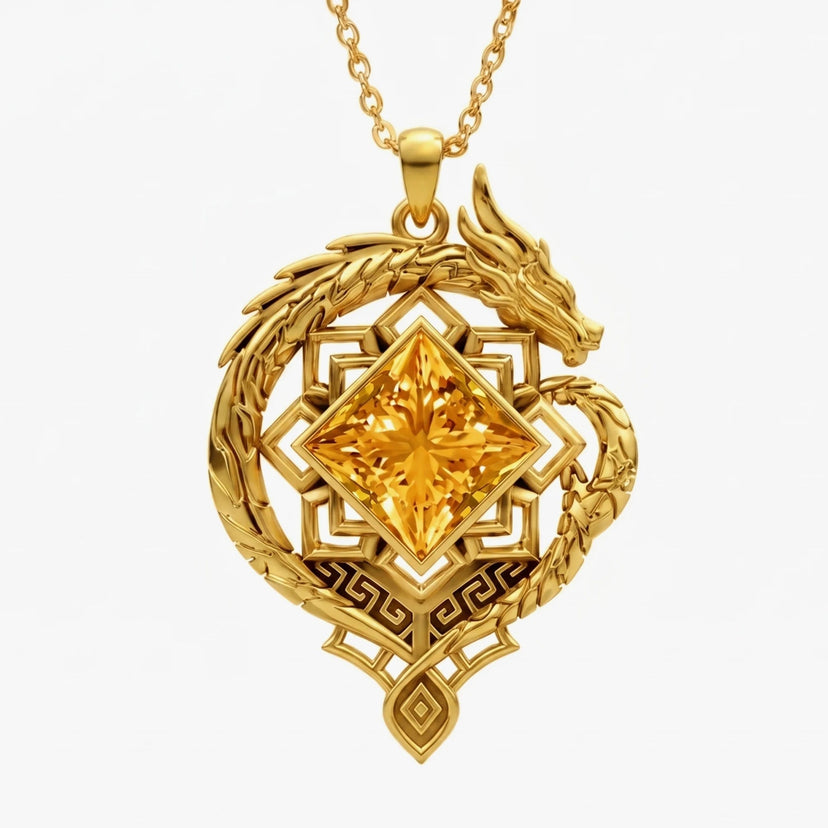 Zhongli Necklace image 1 Gold front