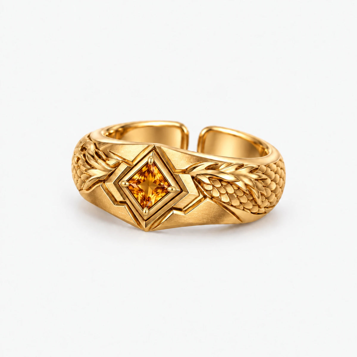 Zhongli Ring in gold, side view