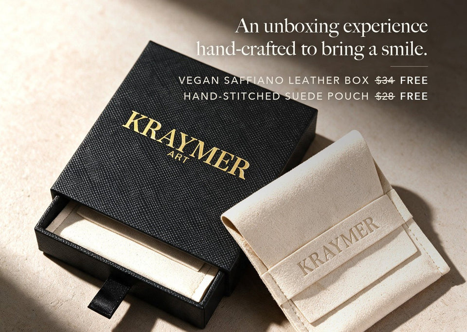 The Kraymer Art gift box and suede pouch